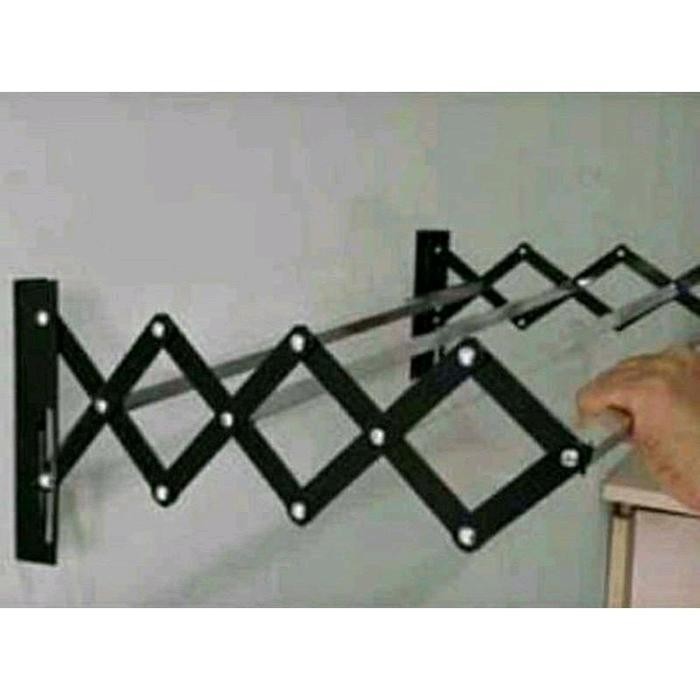 JEMURAN DINDING LIPAT / JEMURAN BAJU / JEMURAN TEMPEL / pinggiran plat besi (warna random) Dish Rack