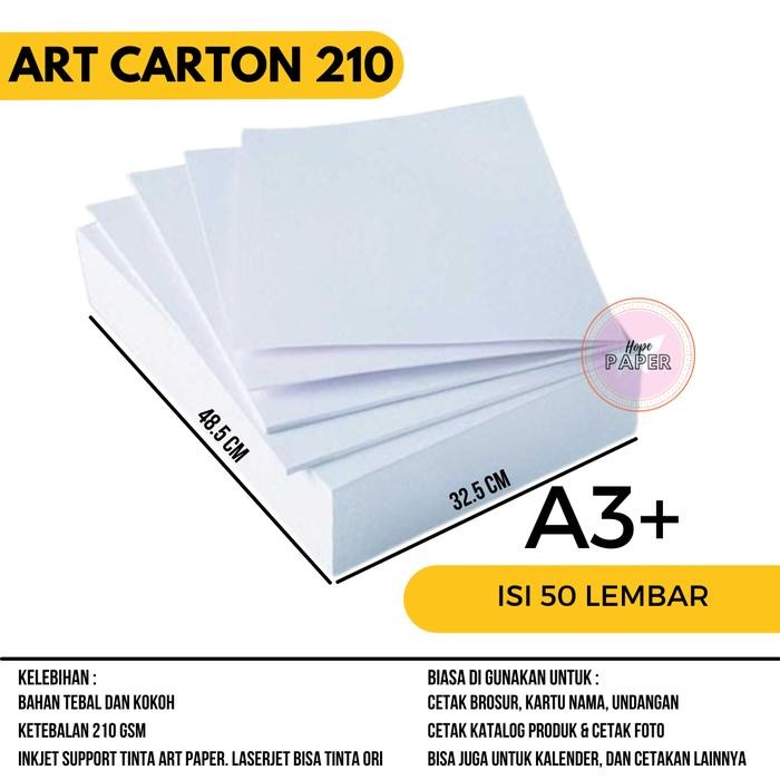 

Art Carton 210 Gsm A3 Plus Isi Harga 50 Lembar / Art Carton A3 210 Gsm