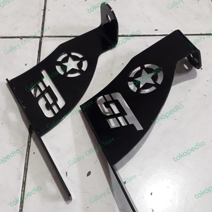 Braket dudukan lampu tembak sorot led kap mesin taft feroza rocky
