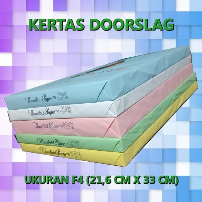 

Kertas Doorslag/ Kertas Duslak 42 Gsm Warna Dan Kertas Doorslag Putih