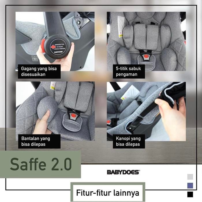 Carrier Carseat Babydoes Saffe 2.0 / Kursi Mobil Anak
