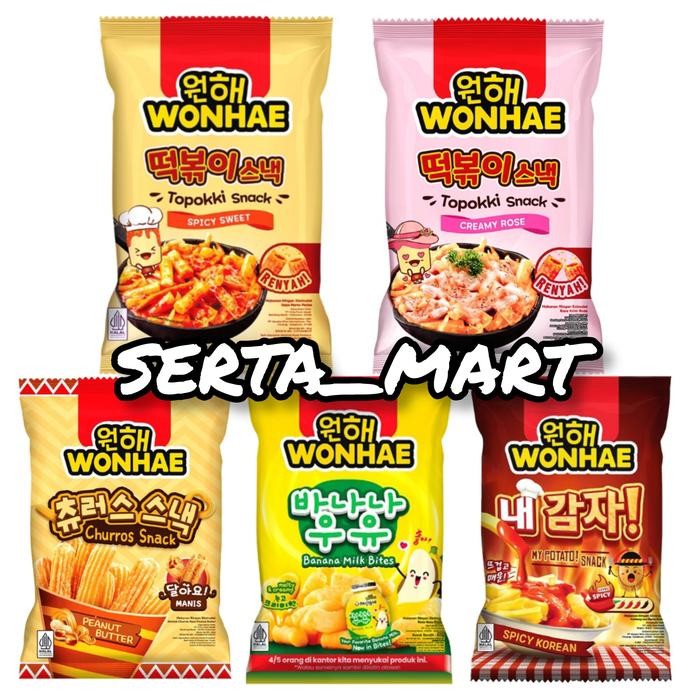 

Ready Wonhae Topokki Snack 80Gr - Toppoki Snack Sweet Spicy / Creamy Rose