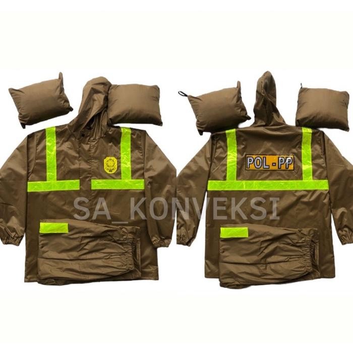 JAS HUJAN SETELAN POL PP - JAS HUJAN TERBARU SATPOL PP TEBAL