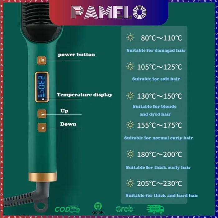 Catok Sisir Pelurus Rambut 2In1