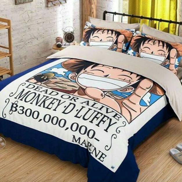 BEBAS CUSTOM SELIMUT + SARUNG BANTAL ANIME ONE PIECE NARUTO DRAGON