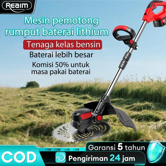 REAIM 188VF/288VF 120 Menit, Mesin Pemotong Rumput, Mesin Pemotong Rumput Tanpa Kabel, Mesin