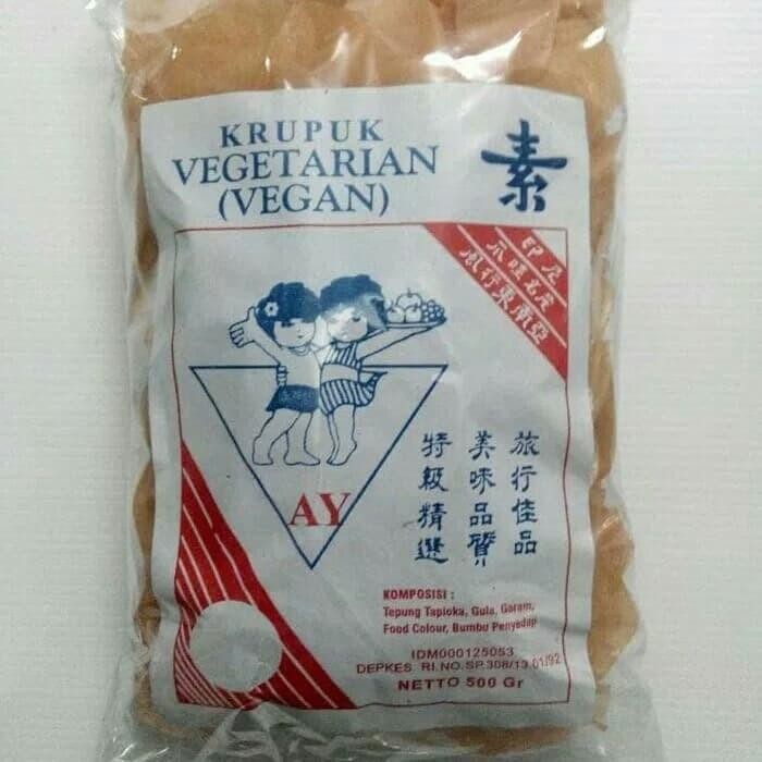 

New Kerupuk vegan / krupuk Vegetarian AY kuning kecil