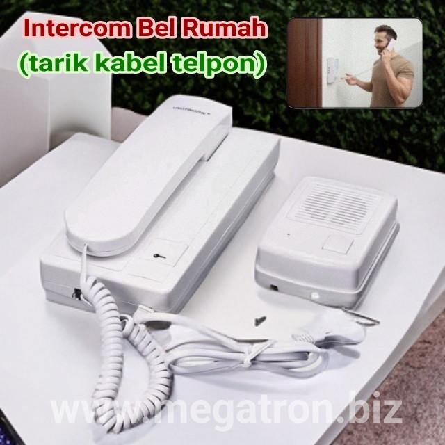 Intercom Doorbell - Bel Rumah dengan Intercom komunikasi 2 arah (tarik kabel Telpon) - Berbicara