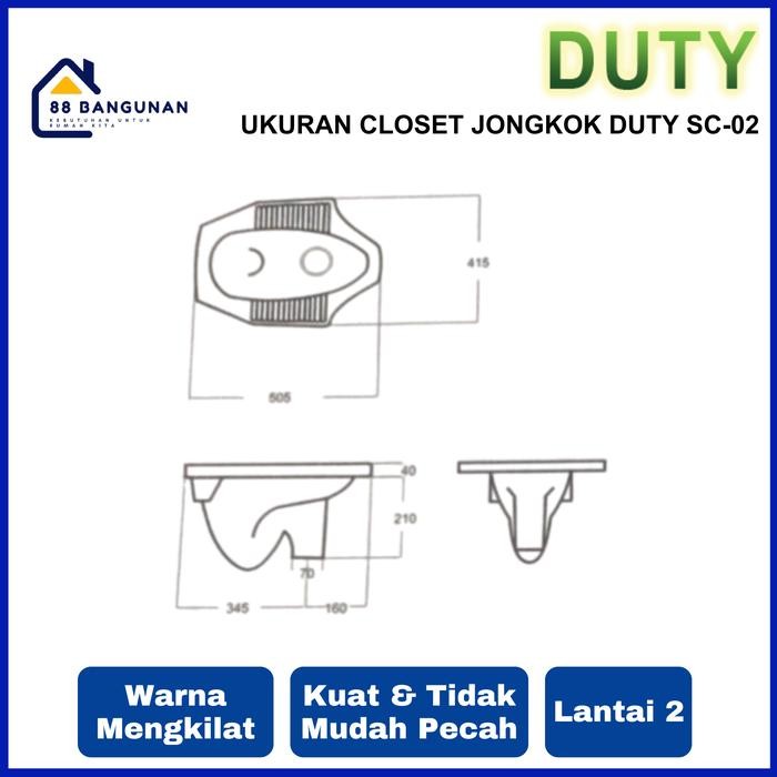 CLOSET JONGKOK CORONG DUTY / KLOSET JONGKOK DUTY LANTAI 2