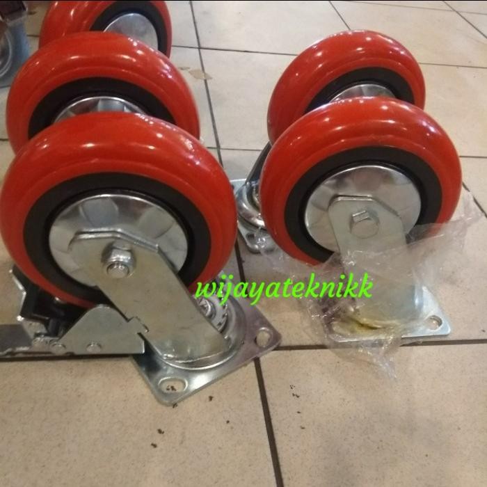 

Terlaris Roda Pu Heavy Duty 6 Inch Technowheel 2 Rem 2 Hidup Kapasitas 1 Ton