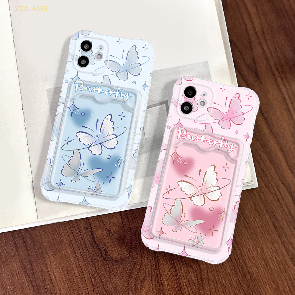 Casing Hp Clear Card Holder For Samsung Galaxy A14 A13 A12 A10S A06 A05S A05 A04 A04E A03 A03S A02S 