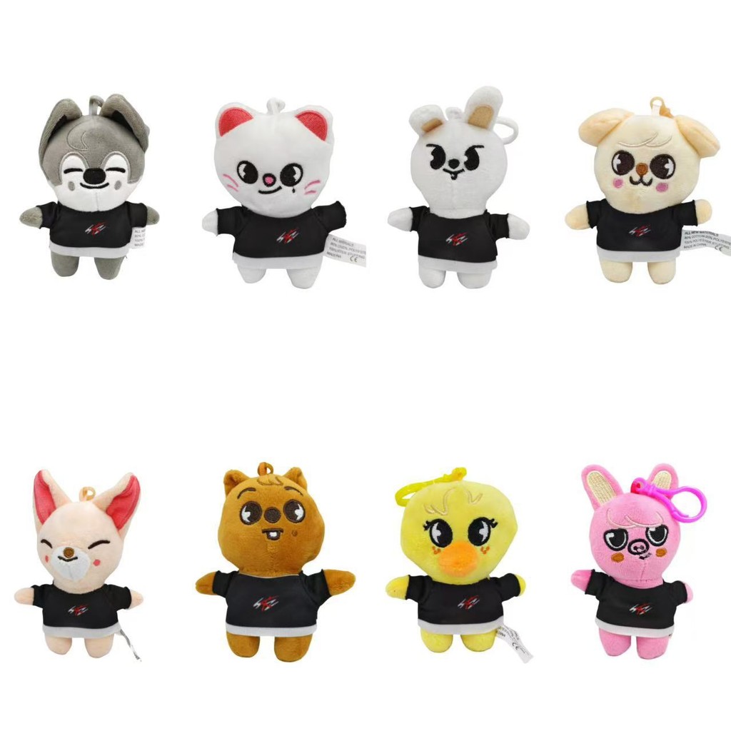 New skzoo plush toy keychain pendant, wandering children's humanoid doll Leeknow Hyunjin pendant,