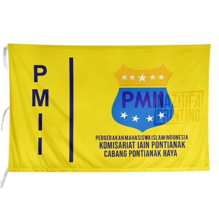 '+'+'+'+] Nazhifa Printing - Bendera PMII ( Custom tulisan Kotamu ), Pergerakan Mahasiswa Islam