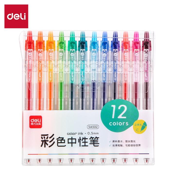 

Deli Pulpen Gel / Gel Pen 12 Warna SA50X