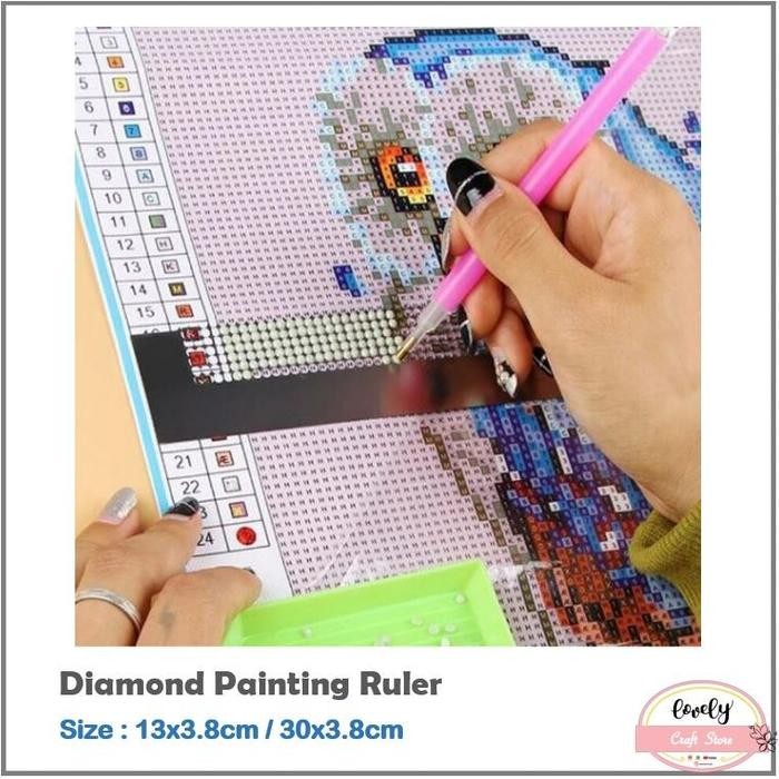 

LovelyCraftStore Diamond painting dot drill tool penggaris mudahkan penempelan diamond painting