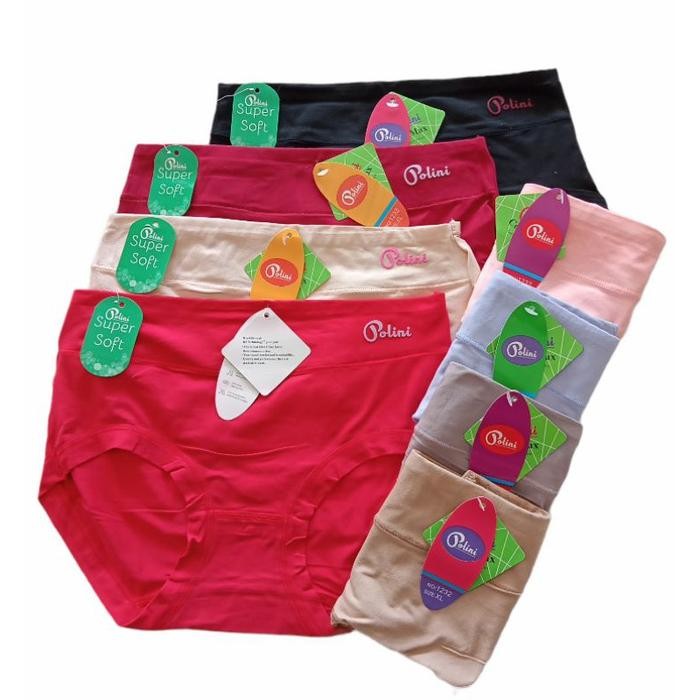 (6pc) CD POLINI 1232 / 1241 super soft // Celana Dalam wanita POLINI // CD perempuan Polini 1232