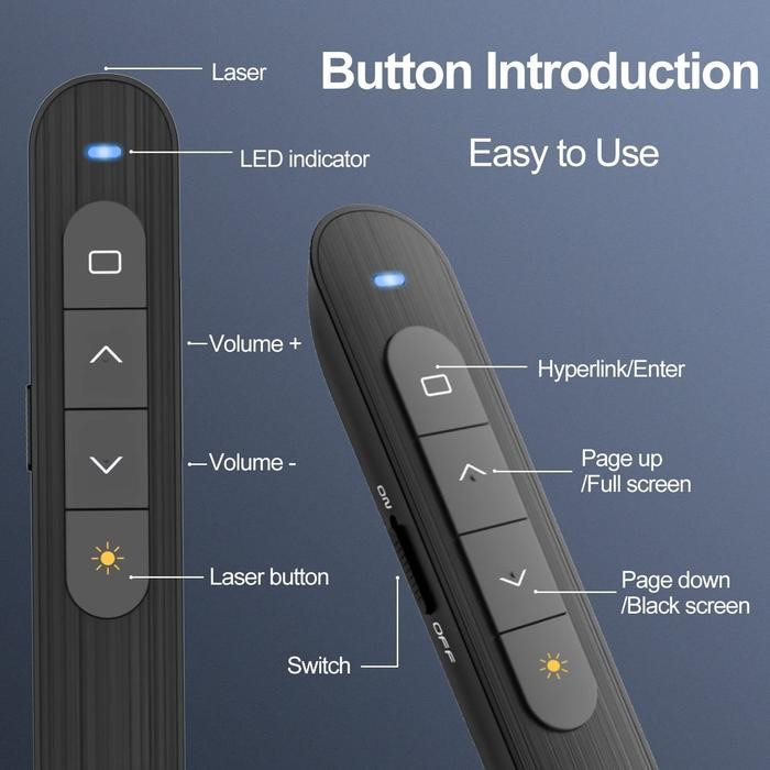 

Pointer Laser Pointer Presenter Wireless USB Laser Remote Control 100M USB Pen Laser Presentasi PPT