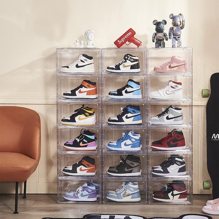 Shoe Box Sneaker Acrylic Transparent Kotak Sepatu Akrilik Bening Besar