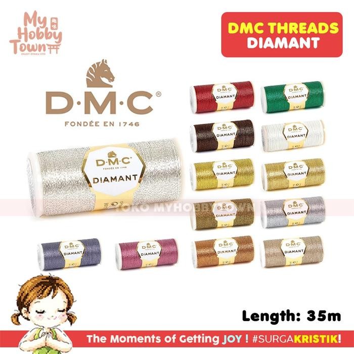 Benang DMC Diamant Art 380 Metallic Silver Gold Sulam Embroidery