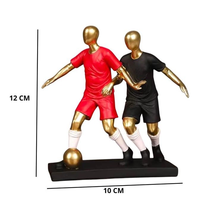 Miniature Football Player Figurine Resin / Patung Pemain Sepak Bola Ornamen Resin / Pajangan Sepak