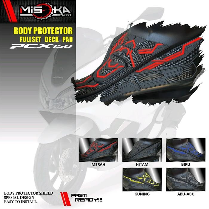 Misoka Fullset Deck Pad Cover Pcx 150/Aksesoris Motor Honda/Keren Murah/Pelindung Body Motor