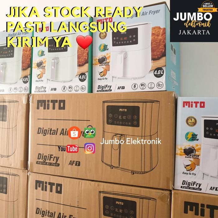 ald Air Fryer Mito AF1 4 liter Digital Low Watt Mitochiba Mito Air Fryer