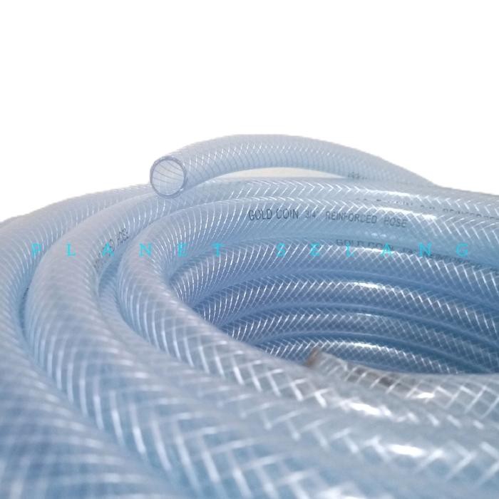 Baru Selang Air 3/4 Inch 2 Mm 100 Meter Serat Benang Bening Per 1 Roll Terlaris