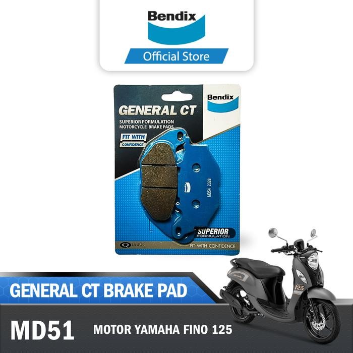 Bendix Kampas Rem Depan Cakram Brake Pad Motor Yamaha Fino 125 Gct