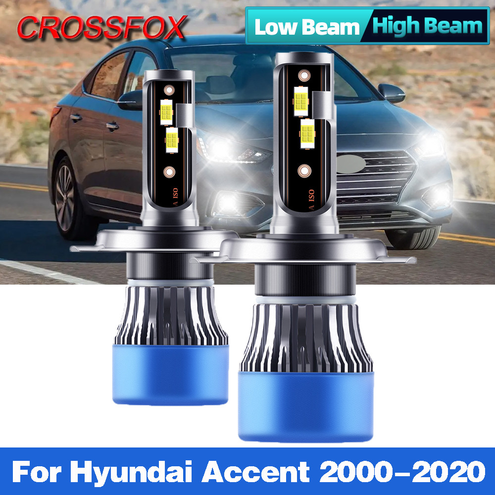 H4 LED Headlight Bulbs 20000LM Canbus Car Light Turbo Led Headlamps For Hyundai Accent 2000-2014