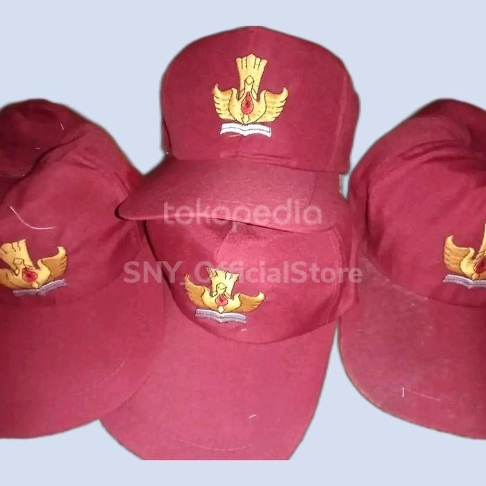 topi seragam sekolah SD SMP SMA Pramuka siaga harga kodian dan 10pcs