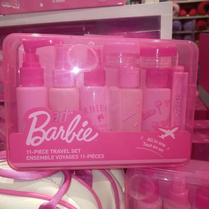 travel set toiletries barbie miniso x barbie isi 11