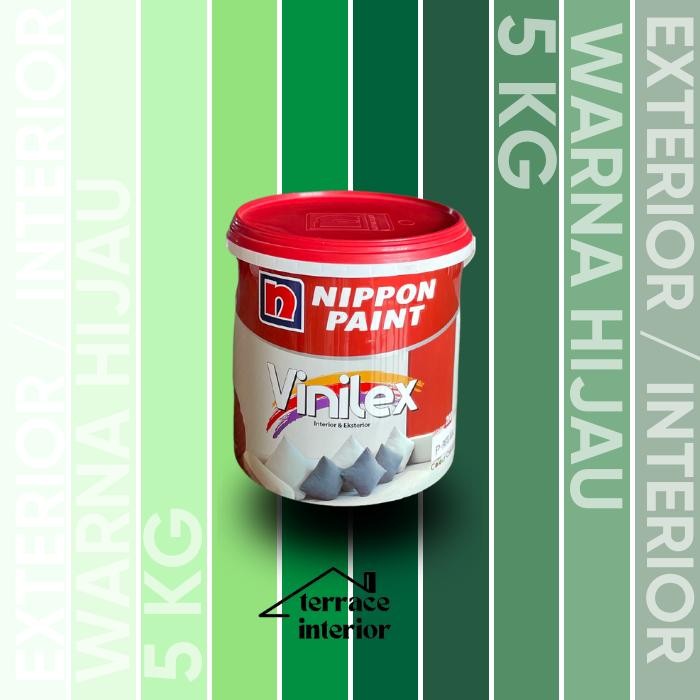 BEST SELLER Cat Tembok Vinilex 5000 Interior & Exterior Hijau 5 Kg