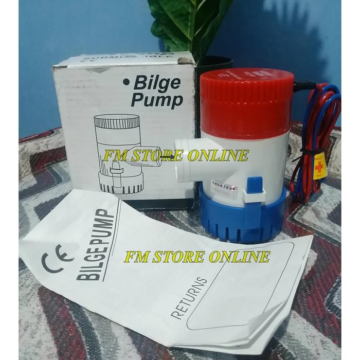 Pompa Air Bilge Original 1100Gph 12V Submersible Water Pump Celup Dc #Gratisongkir