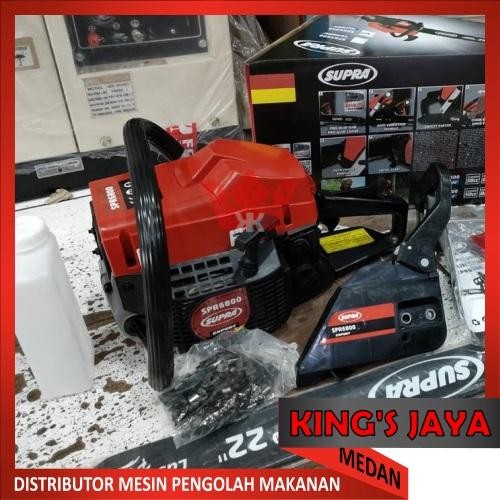 *****] Chainsaw SUPRA SPR 6800 Mesin Gergaji Bensin 22 Inch Chainsaw SPR-6800