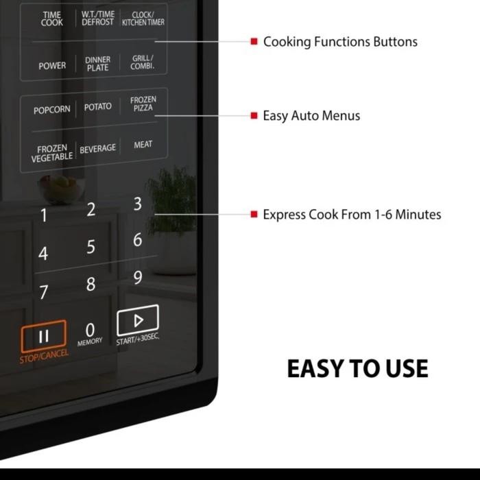 ald Microwave TOSHIBA MM-EG24P(BM) / Microwave Oven Toshiba 23Liter GRILL