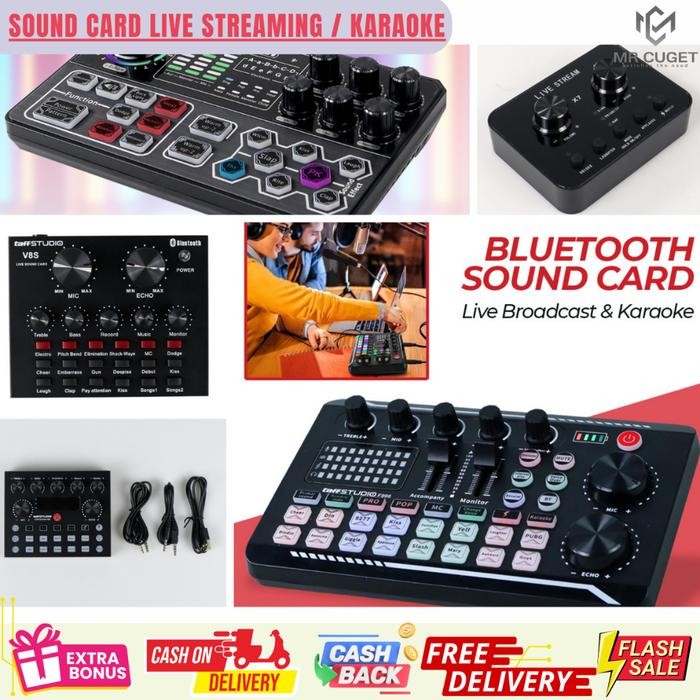 [Allthebest] Alat Streaming Live Sosmed Mic Karoke sambung ke hp smartphone dan