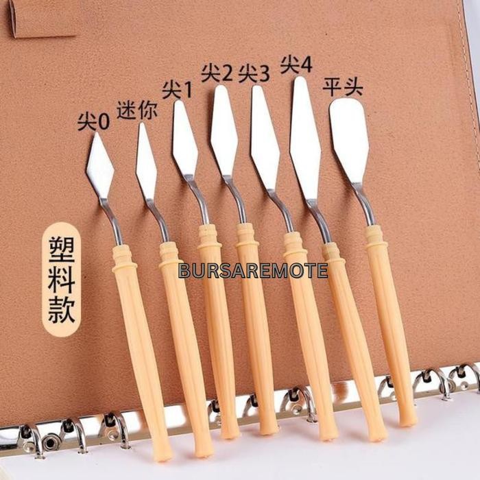 

Pallete Knife Spatula Lukis 7In1 Pisau Palet Butter Cake Cream Painting Alat Cat
