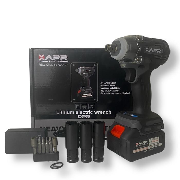 impact wrench apr japan APR impact wrencht ype ap84+ 550nm baterai 88v standart fullset accecoris