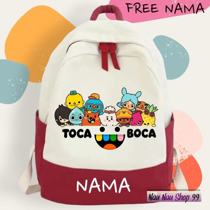 (FREE NAMA) TAS RANSEL ANAK TOCA BOCA