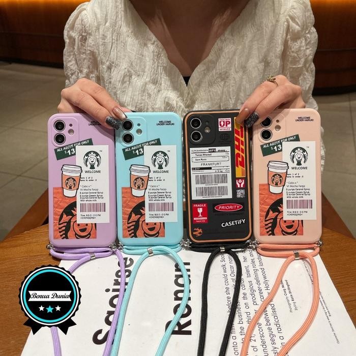 (Expert) SS195 SOFTCASE SLINGCASE WARNA ARMY LANYARD BRAND REALME C2 5 5I 5S C3