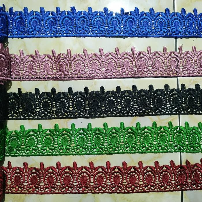 Renda Roll Lebar 5 Cm Pinggiran Kebaya Gamis Gaun Pengantin Mukena