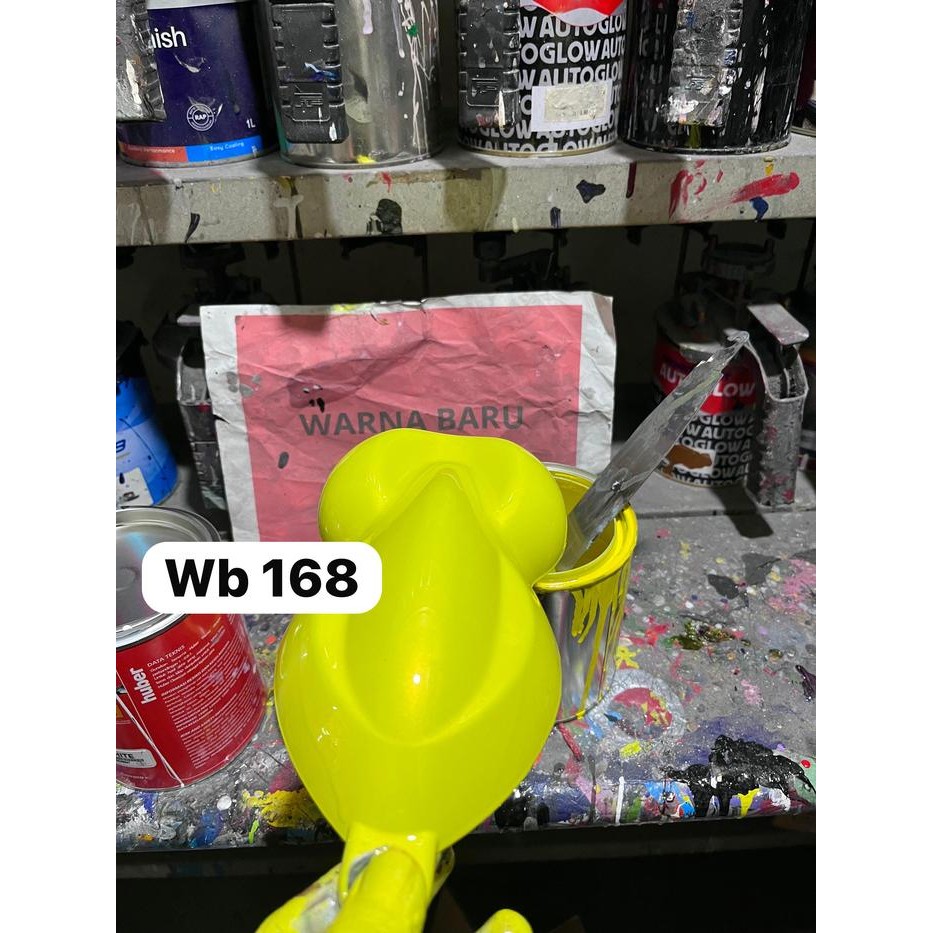 cat kuning lemon free xeralik orange efect/cat kuning kuning metalik free xeralik