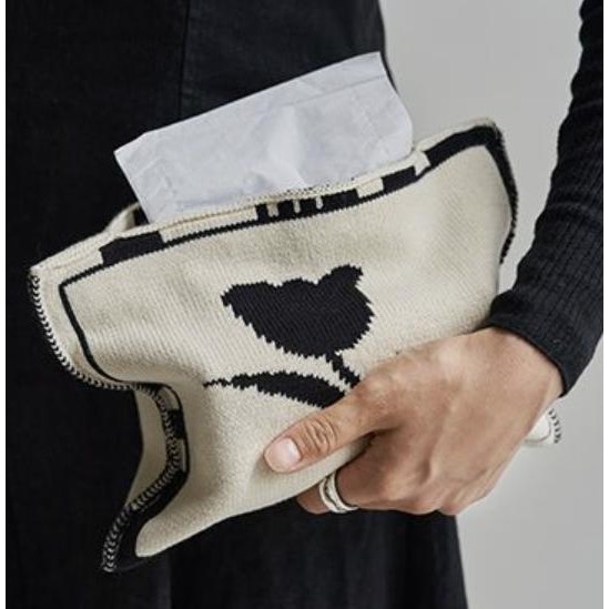 (Allthebest) Kotak tisu kain/kotak tisu/kotak tisu tulip warna hitam hijau