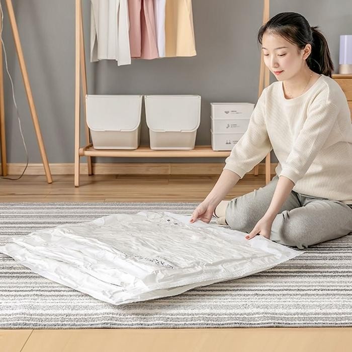 (Allthebest) Plastik Vakum / vakuum Bag Pakaian Vacum Kantong Pakaian Plastik Vakum Baju Laundry