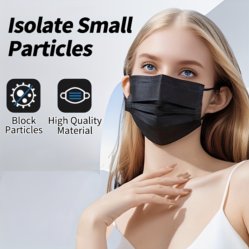 50pcs/Box Disposable Mask Ear Mask Pink Bule Black White Mask 3 Layer Meltblown Non-woven Breathable