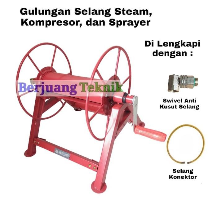 Gulungan Selang Sprayer/Air Hose Reel Kapasitas 100 Meter
