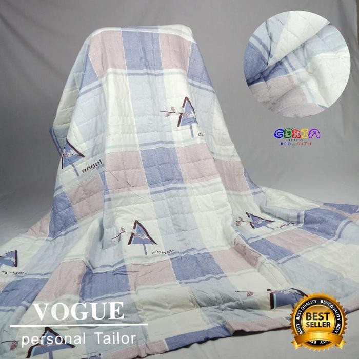 Selimut Traveling Katun Vogue Ceria Hello Summer 180x200 Grey