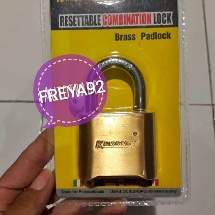 krisbow Gembok Kode Kombinasi Angka 4 dit