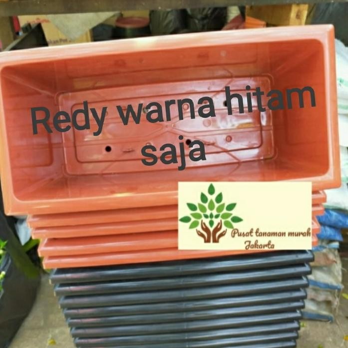 PREMIUM pot tanaman panjang/pot plastik panjang/pot bunga panjang/pot tanaman