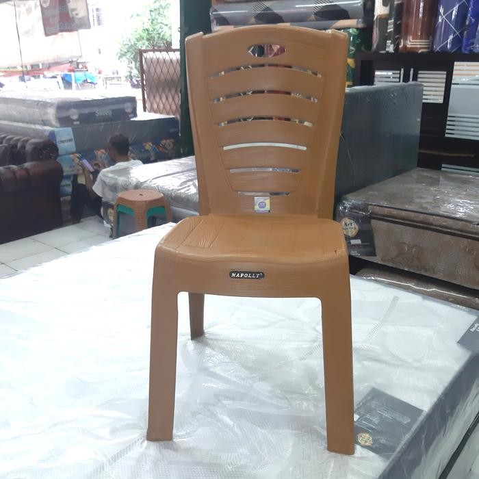 PREMIUM Kursi plastik sandaran anyaman napolly
